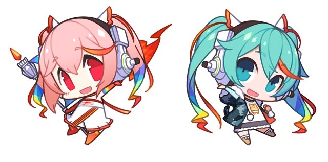 hatsune miku, super sonico, and racing miku (vocaloid and 3 more) drawn by minoa_(lastswallow)