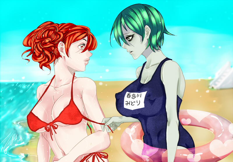 yurikawa midori and himezono reiko (zombie-ya reiko) drawn by 2112018