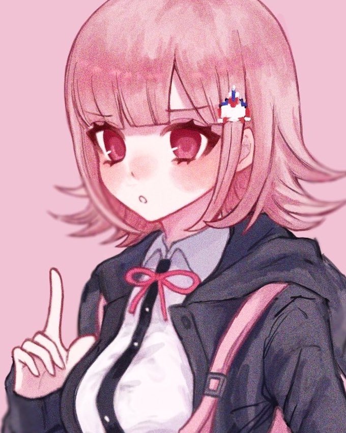 nanami chiaki (danganronpa and 1 more) drawn by sll_ux