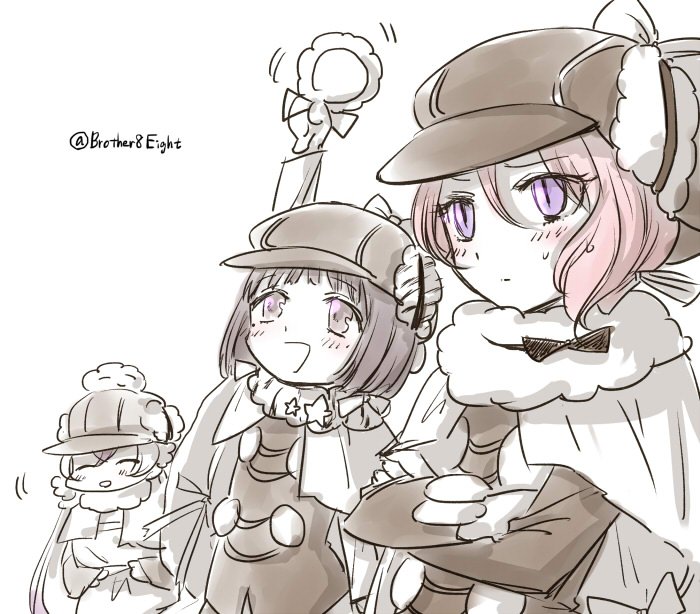 nemurin, lapis lazuline, and detec bell (mahou shoujo ikusei keikaku and 2 more) drawn by sister_nanashi
