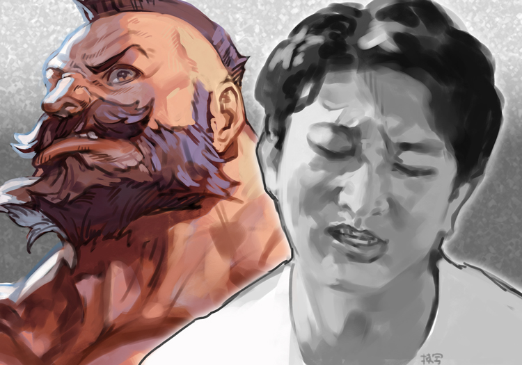 zangief and nemo (street fighter and 2 more) drawn by hungry_clicker