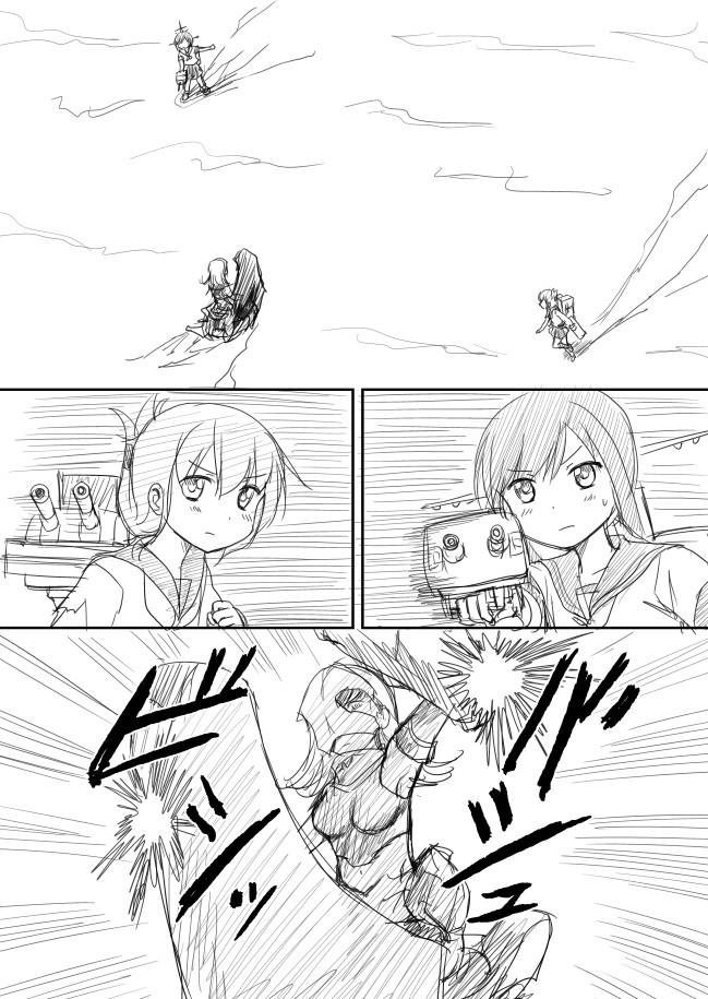 inazuma, fubuki, ooi, and chi-class torpedo cruiser (kantai collection) drawn by shimazaki_mujirushi