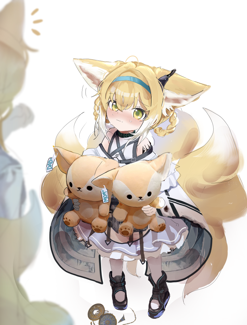 suzuran and suzuran's father (arknights) drawn by ricefox_(nonametofu)
