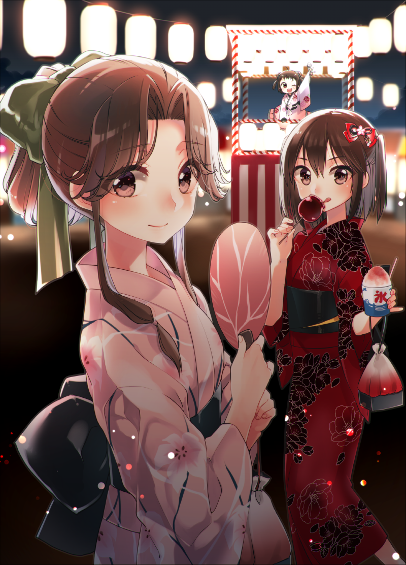 sendai, naka, and jintsuu (kantai collection) drawn by koruri