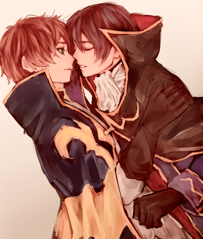 lelouch vi britannia and kururugi suzaku (code geass) drawn by subuta_(butabutasubuta)