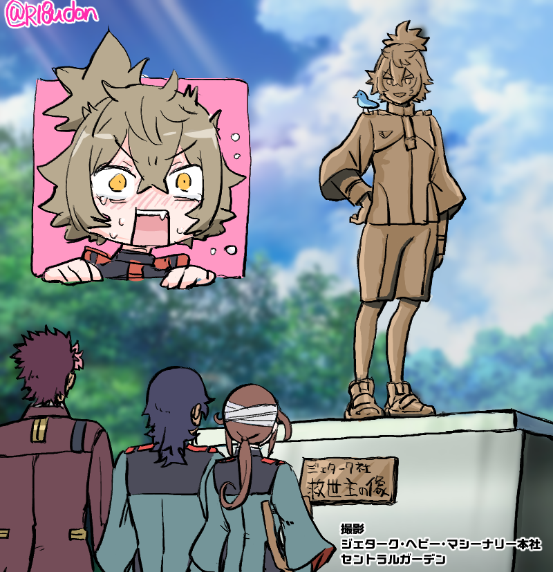 guel jeturk, felsi rollo, lauda neill, and petra itta (gundam and 2 more) drawn by tonda