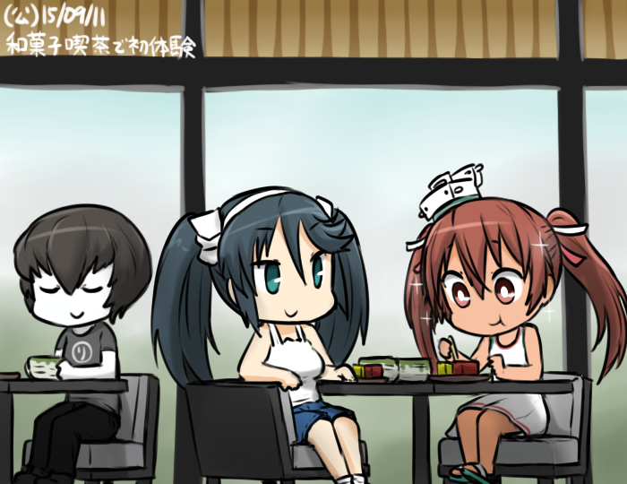 libeccio, isuzu, and ri-class heavy cruiser (kantai collection) drawn by hamu_koutarou