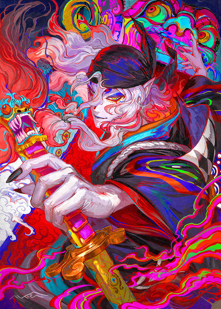 kusuriuri (mononoke and 1 more) drawn by egawa_akira
