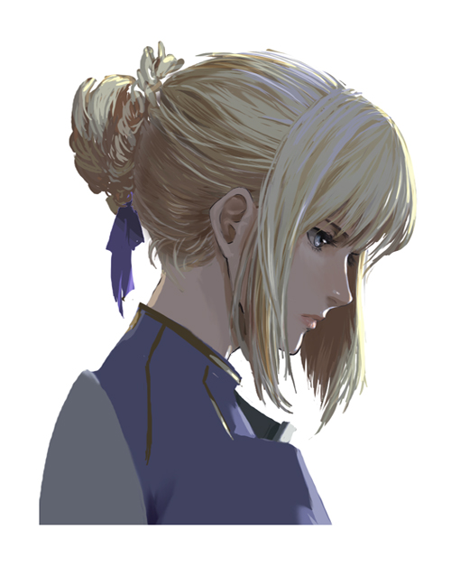 artoria pendragon and saber (fate and 1 more) drawn by enami_katsumi