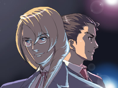 phoenix wright and kristoph gavin (ace attorney and 1 more) drawn by matsudo_aya