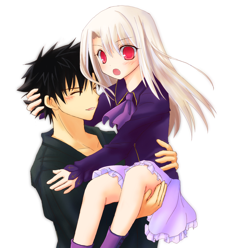 illyasviel von einzbern and emiya kiritsugu (fate and 1 more) drawn by ryu-ka