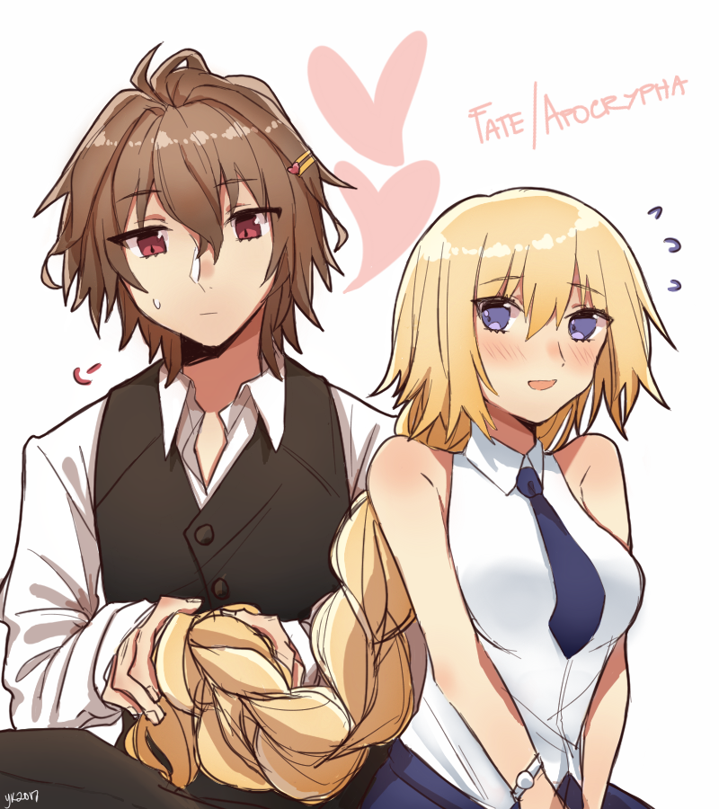 jeanne d'arc and sieg (fate and 1 more) drawn by yukari_(bryleluansing)