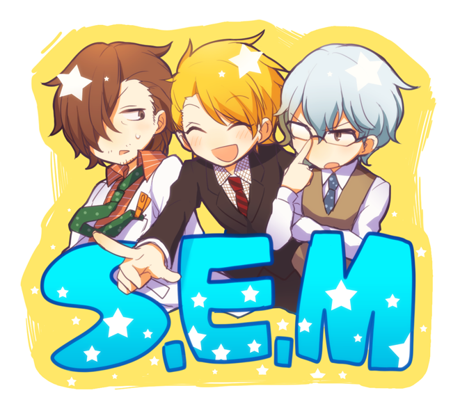 maita rui, yamashita jiro, and hazama michio (idolmaster and 1 more) drawn by juugonichi_(wheeliex2)