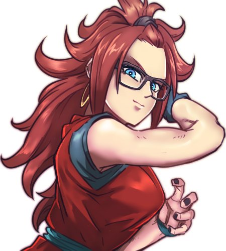 son goku and android 21 (dragon ball and 1 more) drawn by kemachiku