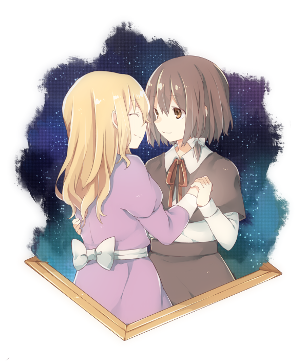 usami renko and maribel hearn (touhou) drawn by akagashi_hagane