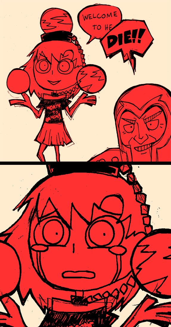hecatia lapislazuli and magneto (touhou and 2 more) drawn by setz