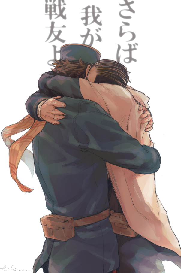 sugimoto saichi and ogata hyakunosuke (golden kamuy) drawn by achio888