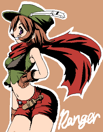 ranger and ranger 2 (sekaiju no meikyuu and 1 more) drawn by tonpuu