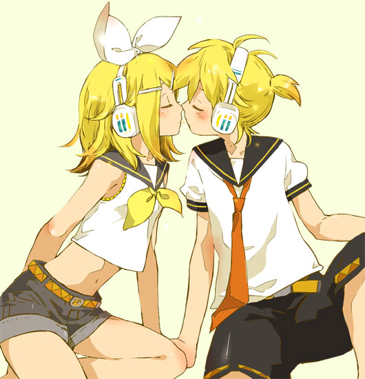 kagamine rin and kagamine len (vocaloid) drawn by utako