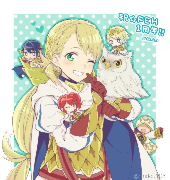 kiran, anna, sharena, fjorm, alfonse, and 1 more (fire emblem and 1 more) drawn by hiyori_(rindou66)