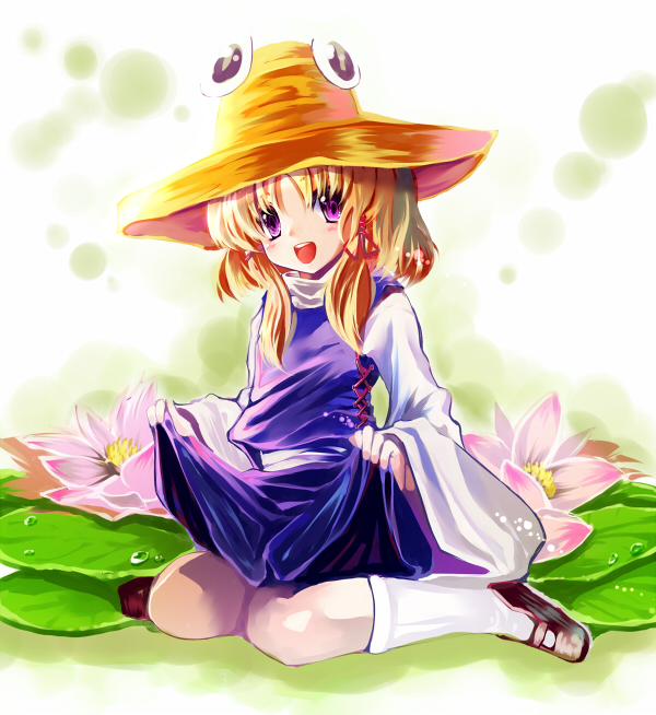 moriya suwako and pyonta (touhou) drawn by sho_(runatic_moon)