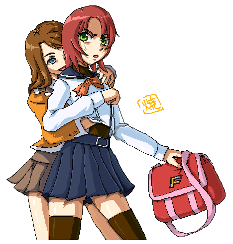 yuuki nao and senou aoi (my-hime) drawn by yakibuta