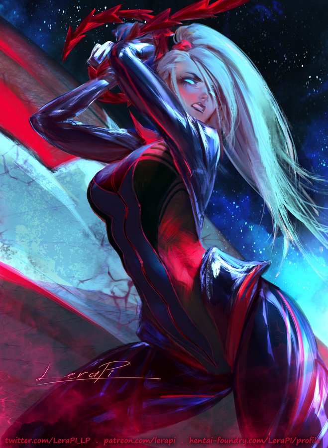 dark samus (metroid and 1 more) drawn by aleriia_v