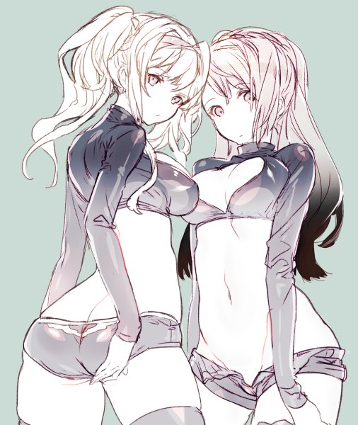 zeta and beatrix (granblue fantasy) drawn by koza_game