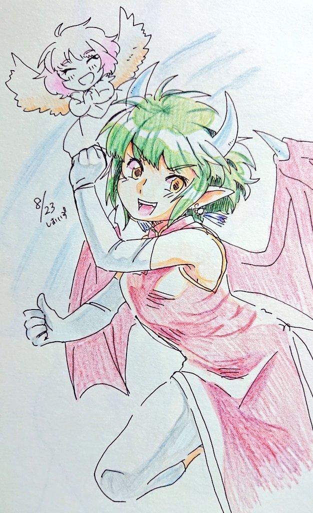 draco centauros and harpy (puyopuyo and 1 more) drawn by shortizmt_pi