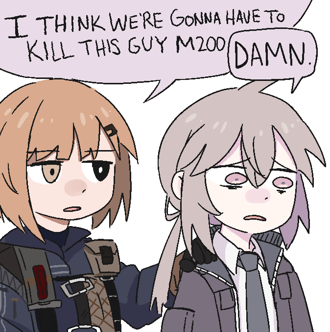 m200 and mg338 (girls' frontline) drawn by smart_oval