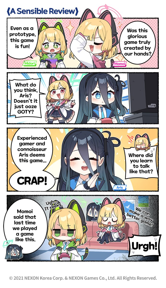aris, momoi, and midori (blue archive) drawn by donmin_h
