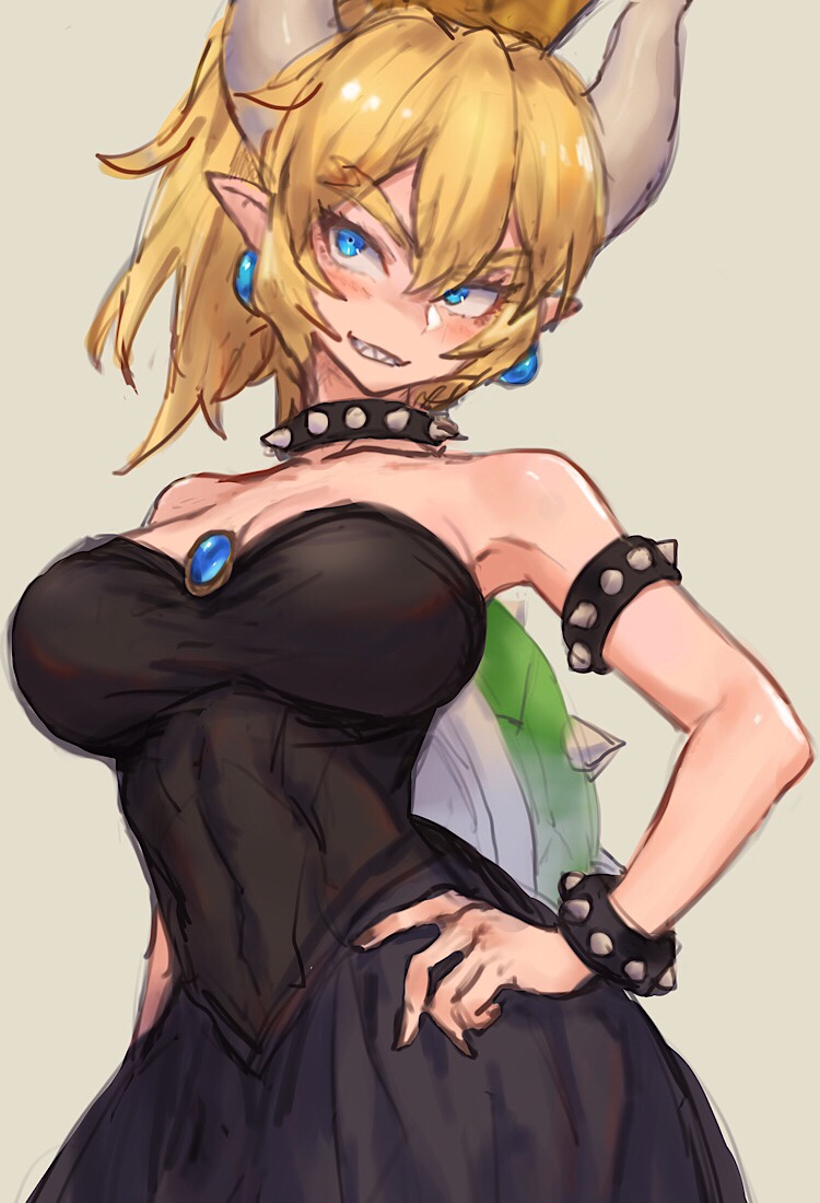 bowsette (mario and 1 more) drawn by guchico