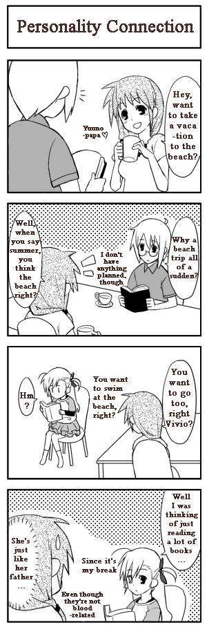 takamachi nanoha, vivio, and yuuno scrya (lyrical nanoha and 1 more)