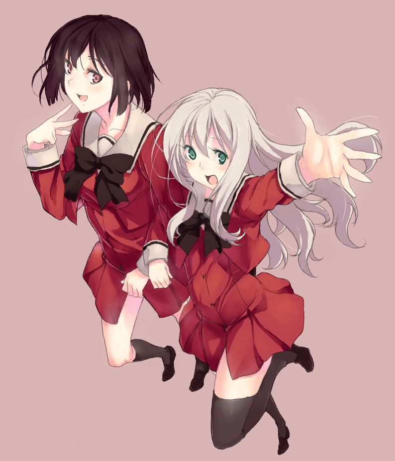kawamura reo and sawaguchi mai (sono hanabira ni kuchizuke wo) drawn by kirisato_itsuki