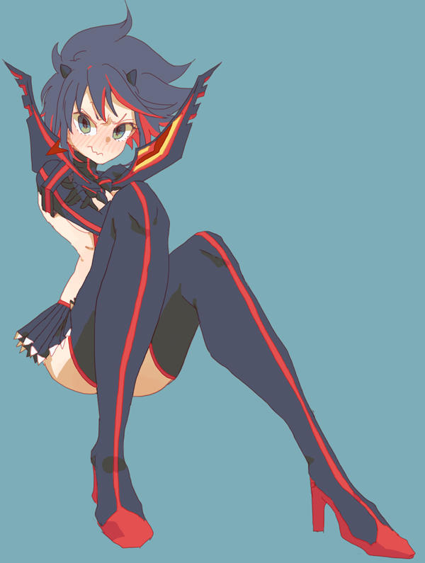 matoi ryuuko and senketsu (kill la kill) drawn by chokuboron_ryou