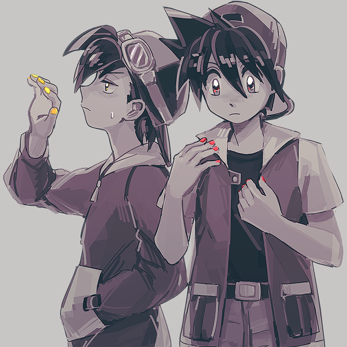 red and ethan (pokemon and 1 more) drawn by itome_(funori1)