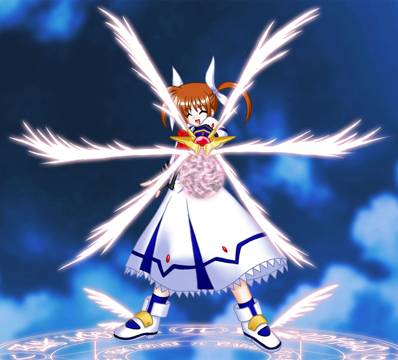 takamachi nanoha and raising heart (lyrical nanoha and 2 more)