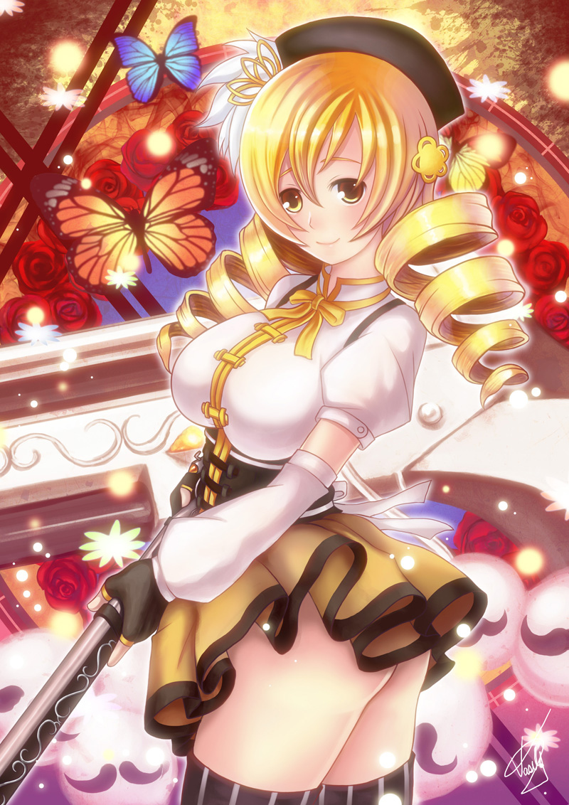 tomoe mami and anthony (mahou shoujo madoka magica) drawn by vasily_(run211)