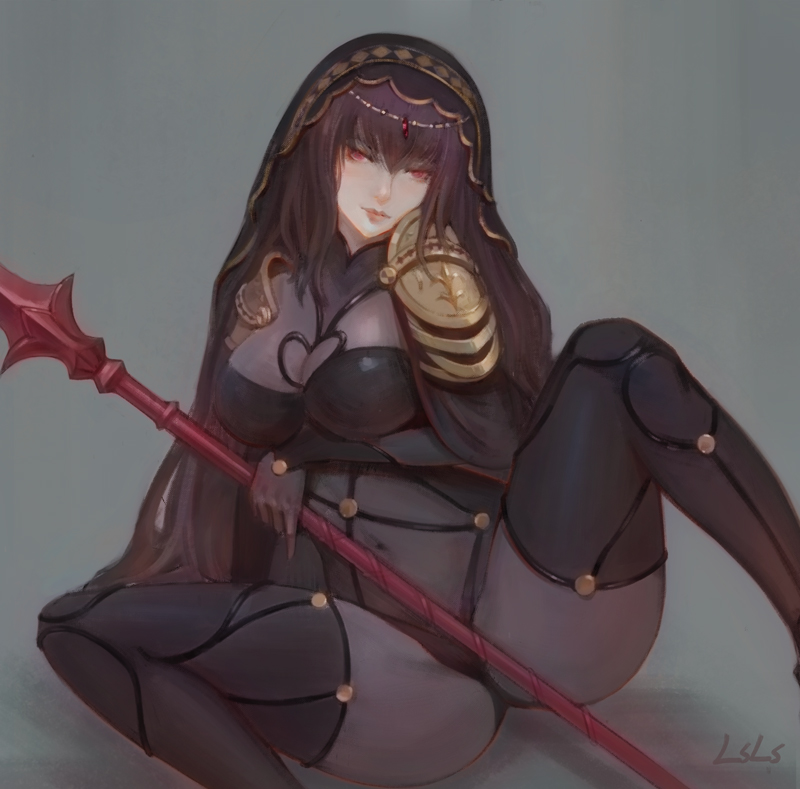 scathach (fate and 1 more) drawn by lsls