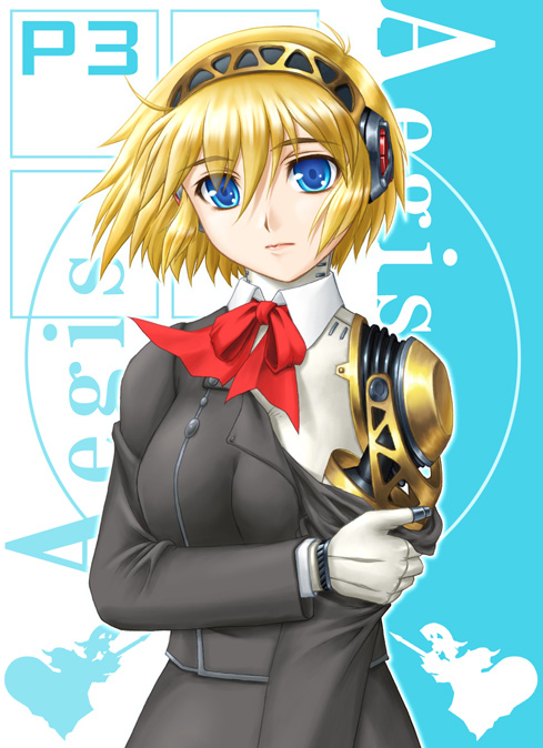 aigis (persona and 1 more) drawn by amane_(funfun)