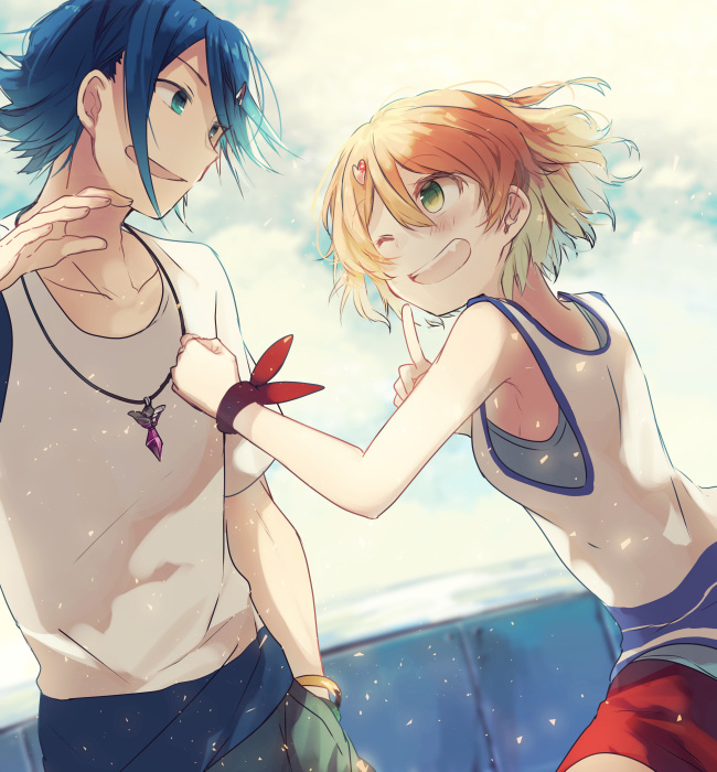 freyja wion and hayate immelmann (macross and 1 more) drawn by kazutake_hazano