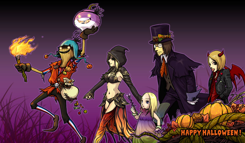ellen, keats, scarecrow, cecilia, and suzette (folkssoul) drawn by asato_(artist)
