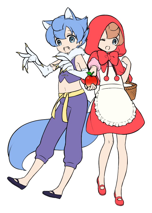 little red riding hood, matsukaze tenma, b.b. hood, and jon talbain (inazuma eleven and 3 more) drawn by tooru