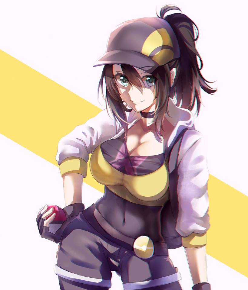 female protagonist (pokemon and 1 more) drawn by gankami