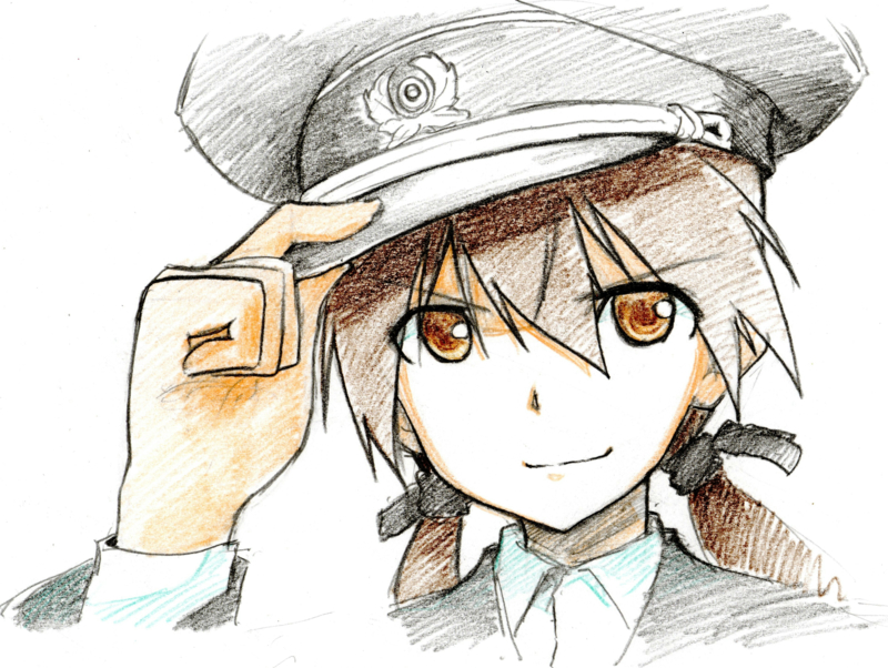 gertrud barkhorn (world witches series and 1 more) drawn by shiratama_(hockey)