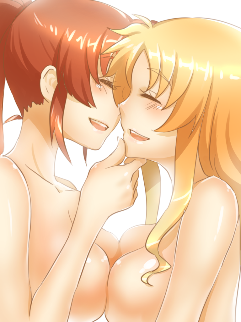 fate testarossa and takamachi nanoha (lyrical nanoha and 1 more) drawn by shirane_koitsu