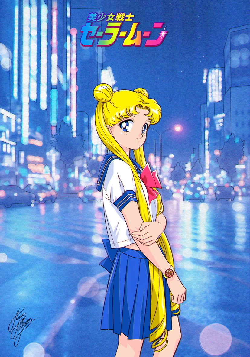 tsukino usagi (bishoujo senshi sailor moon) drawn by marco_albiero