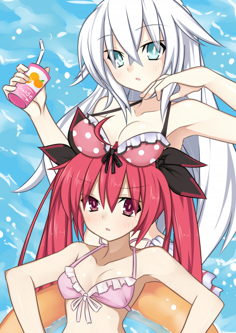 black heart and itsuka kotori (neptune and 1 more) drawn by meimu_(infinity)