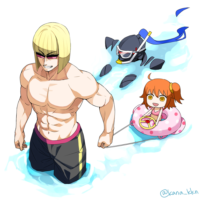 fujimaru ritsuka, berserker, and sakata kintoki (fate and 2 more) drawn by kaidou_j1
