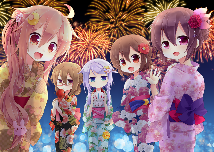 uzuki, mutsuki, kisaragi, yayoi, and mochizuki (kantai collection) drawn by nagasioo